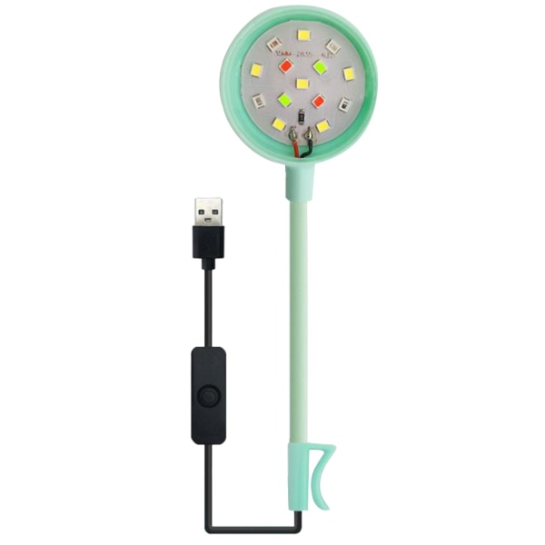 Liten Aquarium Fish Bowl LED-lampa med USB gränssnitt Clip on för växt sötvattensakvarium Vattengräs Fish Tank Lampor Pink