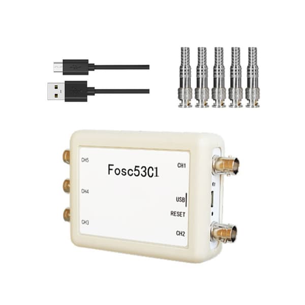 5-kanals oscilloskop USB-strøm for dataregistrering