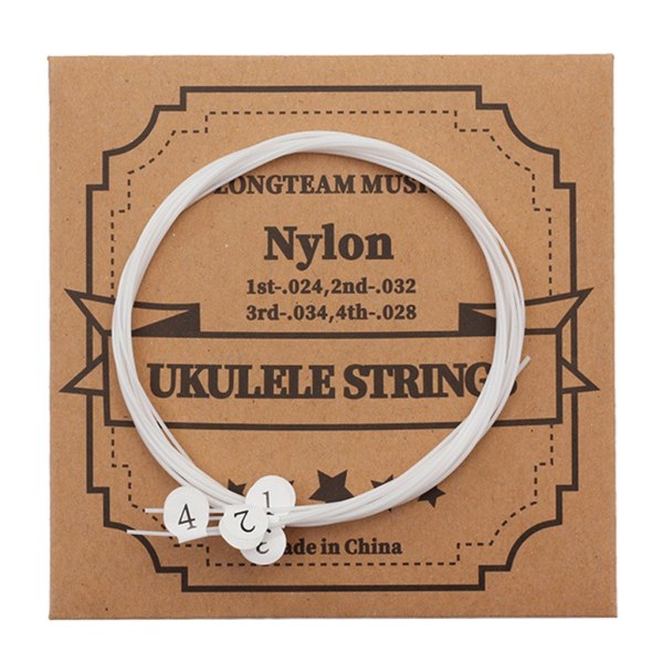 Universal Ukulele Strings Set, 4 Delar Clear Nylon Strings Ersättningsdelar Tillbehör för Ukulele