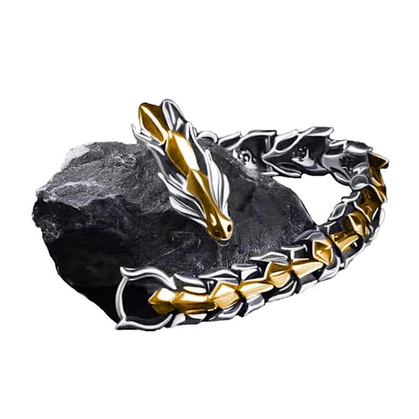 Vintage Hip Hop Punk-Drakarmband Retro Överdrivet Drakarmband Smyckesgåvor för Män Draklänk Kedja Armband