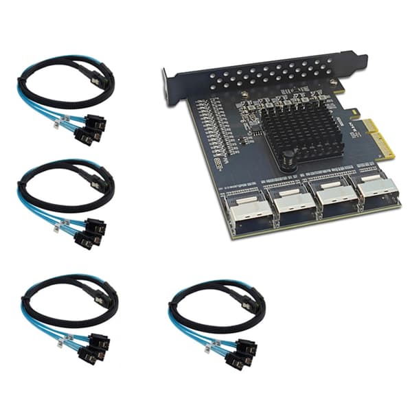 4 Port PCIExpress USB3.0 Hubs Adapter Hurtig 5Gbps Dataoverførsel