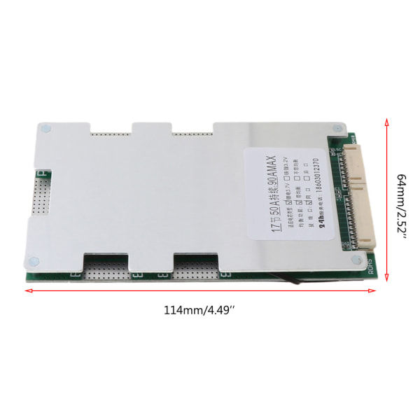 17S 60V 45A batteri för skyddskort Li-ion cell batteri BMS PCB Equalizer Board Säkerhet för power