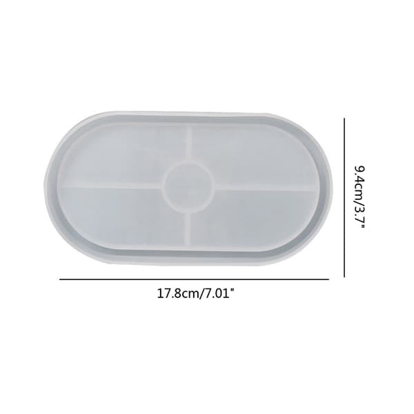 Coaster Resin Molds Silikonebakkeform Oval Epoxy Støbeform til gør-det-selv-håndværk