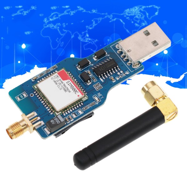 USB till GSM-modulkort Quad-band GSM/GPRS SIM800C SIM800-modul med trådlös Bluetooth-kompatibel 2,4 GHz antenn