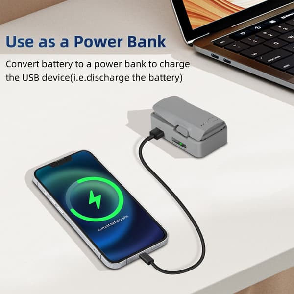 USB oppladbar kameralading raske ladere for 2 droner