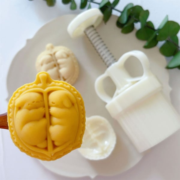 Durian Rabbit Moon Cake Form Midhöstfestivalen Mooncake Makers Cookie Stämplar Handtryck Mooncake Baking Tool
