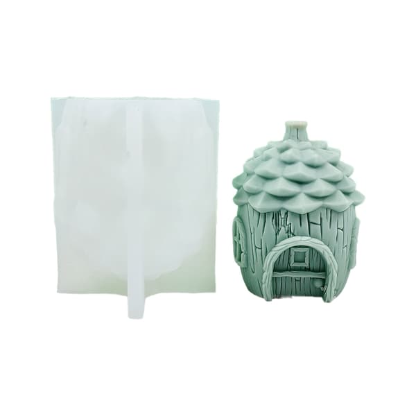 3D Soppformet Silikonform Huspynt Form Hus Miniatyrformer