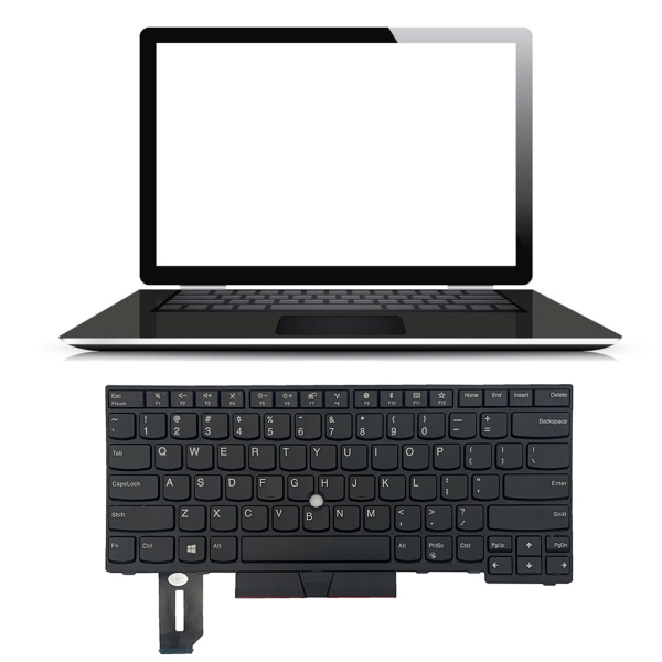 Nytt engelskt tangentbordsbyte för amerikansk layout för LenovoThinkPad E480 E485 E490 L480 (utan bakgrundsbelyst utan pekare)