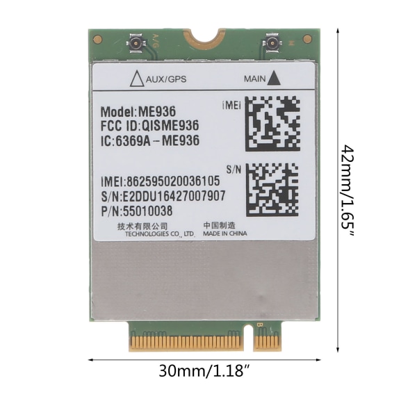ME936 4G LTE nätverkskort WCDMA/HSDPA/HSUPA/HSPA+ GPRS/EDGE för M.2 NGFF-moduler Trådlöst 4G Wlan-kort ME936-modul