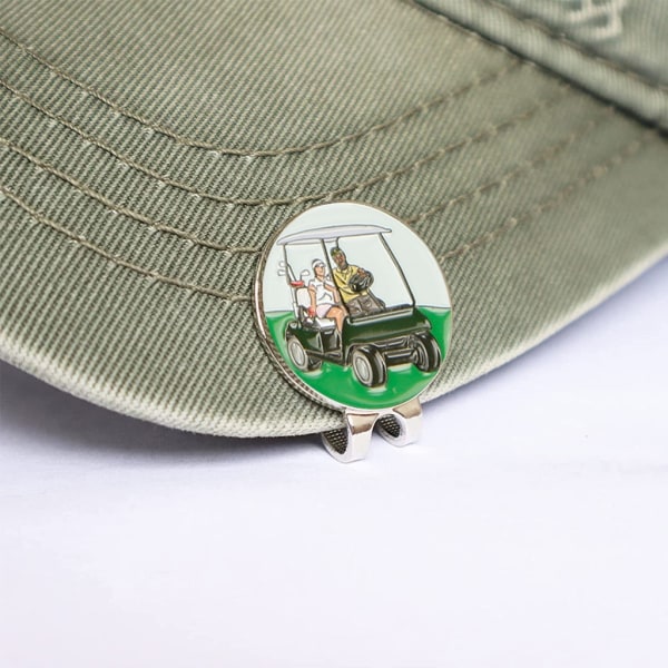 Golfbollsmarkörer med hattklämmor värdeuppsättningar för män Kvinnor golfare, avtagbar fästes enkelt på cap Premium-presenter 2