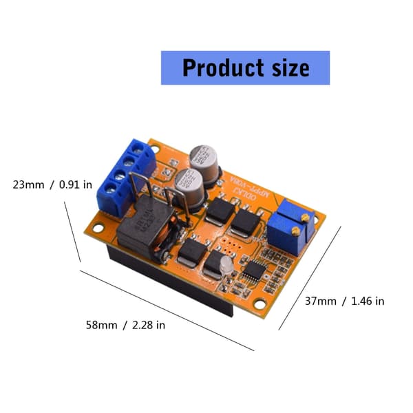 18V Solpanel Kontrollermodul Automatisk MPPT Solpanel Regulator Kontrol