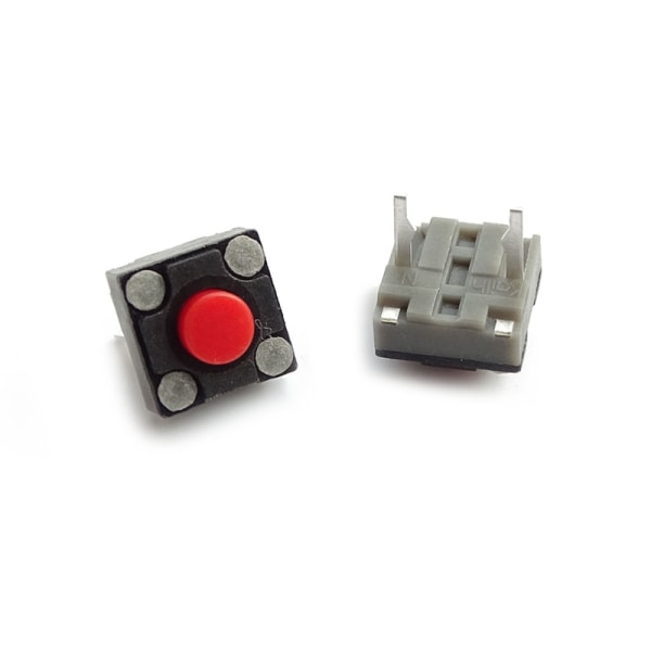 Momentary Taktile for Touch Micro Push Button Switch Mus Takt Switches Tyst 6x6x4.3mm Röd prick 2Pices
