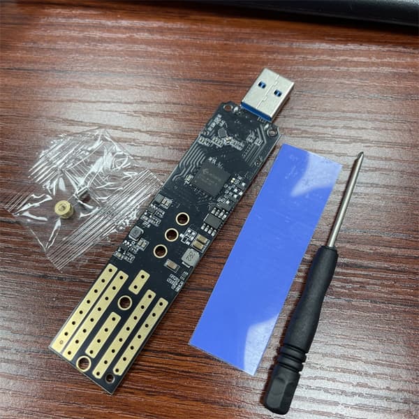 USB3.1 TypeA M.2 NVME SATAs SSD-kapsling Adapter UASP Trim-stöd