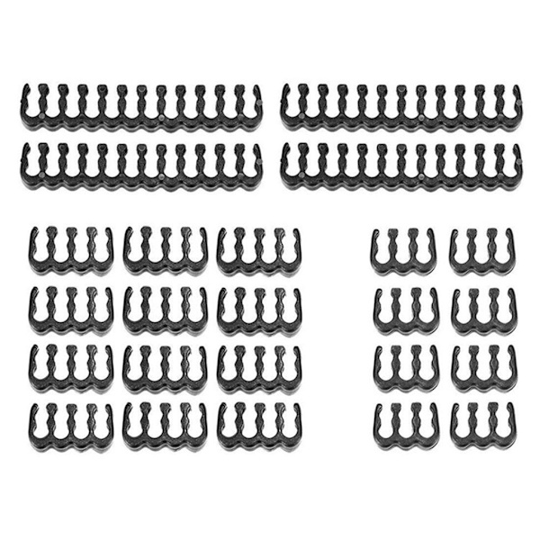 1 Set 24-Pin x 4 8-Pin x 12 6-Pin x 8 PP Kabelkam Klämma/Clip/Ordning för 3,4 mm Sleeved Kablar Strömförsörjningskontakt