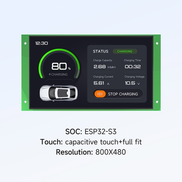 ESP32-S3 Development Board 7" kapacitiv pekskärm - Valfri RS485 ljudexpansion för instrumentbräda för smarta hem null - Screen with burning 