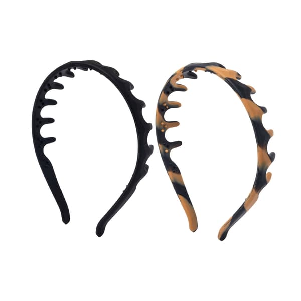 Elastisk silikonhårbånd Stylingtilbehør Sikkert grep Hårbånd for kvinner Amber and black