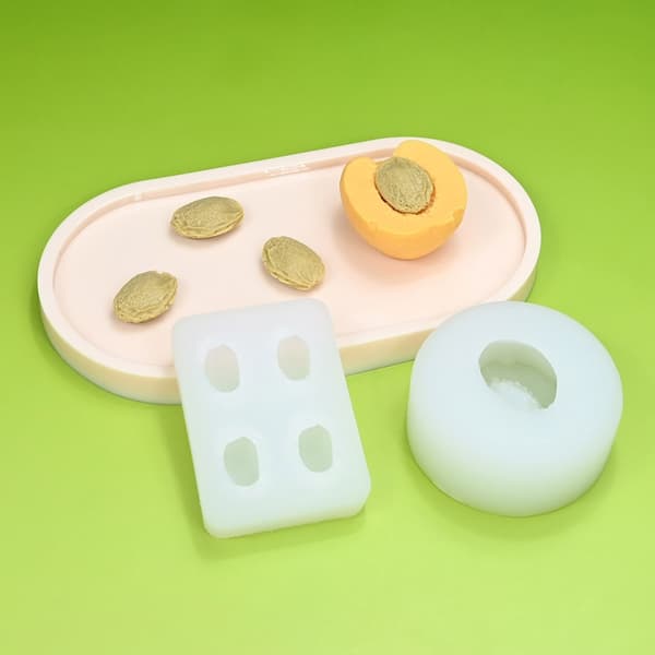 Realistisk 3D Abrikos Silikoneform til Fondant Kagepynt Bagning Form B