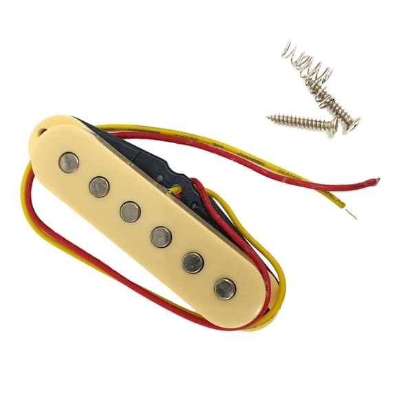 Strat Style elgitarr Pickup Kit, Single Coil Pickup Laddad Highout Pickup Ersättning Passar för 6-strängad gitarr Black