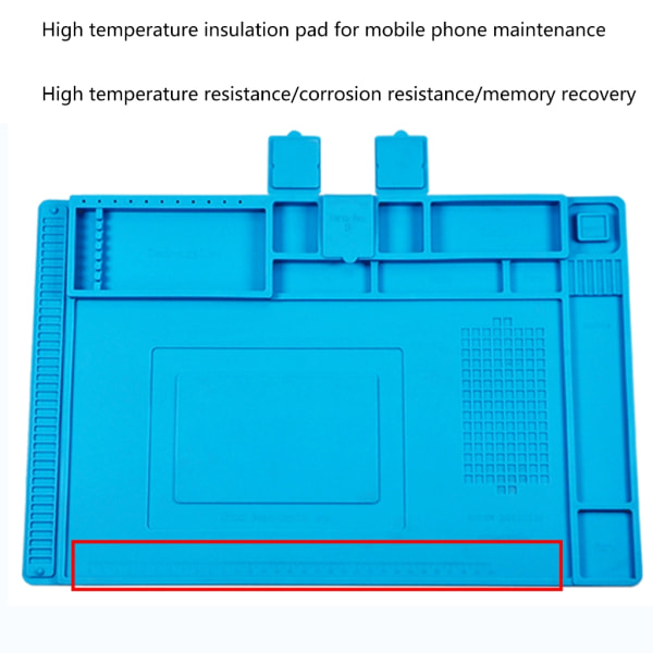 Högtemperaturbeständig silikonbordsmatta Telefonreparation Arbetsbänk Antistatiskt bälte Magnetisk del Sugbordsmatta