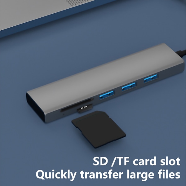 Hurtig USB 3.0 Hub 4 Port Adapter Let at bære til bærbare og stationære computere