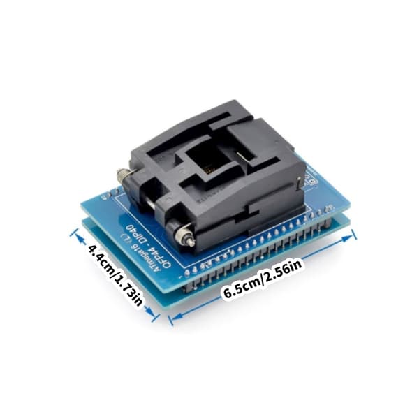 Liten IC-brikke Test Socket TQFP44 til DIP40 Brenneadaptersete Effektiv