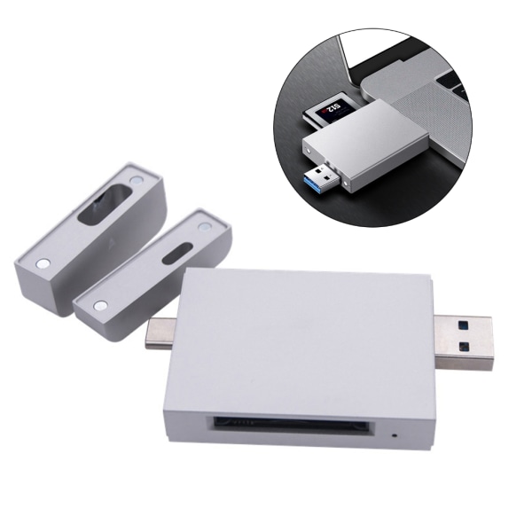 Höghastighets CFexpress TypeB-kortläsare USB -kortläsare med USB A+C-gränssnitt för Z6Il/Z7/Z7Il-kamera
