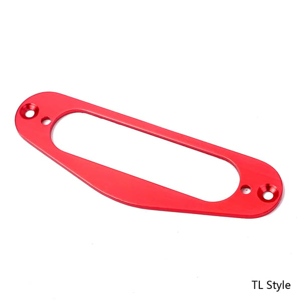 Metal Single Coil Neck Pickup Surround monteringsring för TLStyle elgitarr Silver