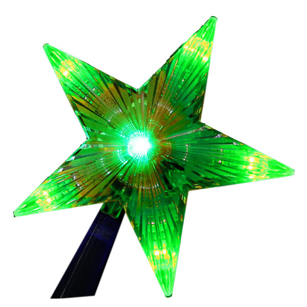 Flerfärgad Tree Topper Star Light Fairy Lights Sovrum Rum Väggdekorationer Green