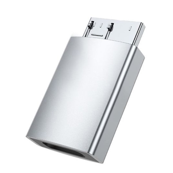 USB C till Micro B Adapter Höghastighetsdataöverföring, aluminiumkonstruktion, Typ-c till USB3.0 Micro B Adapter Converter Silver