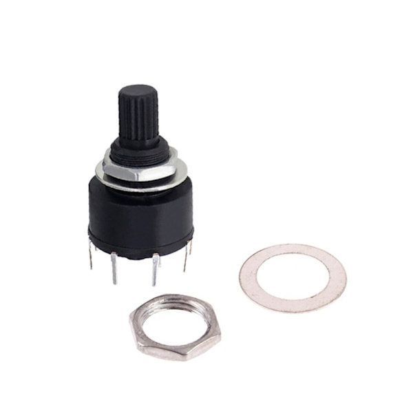 RS16 Bandbrytare Ersättning Plast 16MM Rotary Bandbrytare Handtagslängd 15MM Axlar Bandbrytare Lätt att Installera