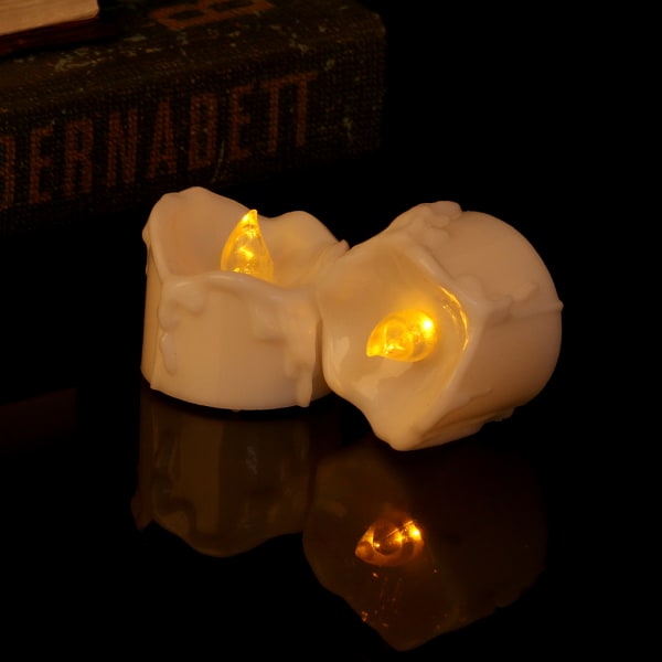 Flamlös LED Elektrisk flimrande värmeljus Bröllop Juldekor Nytt