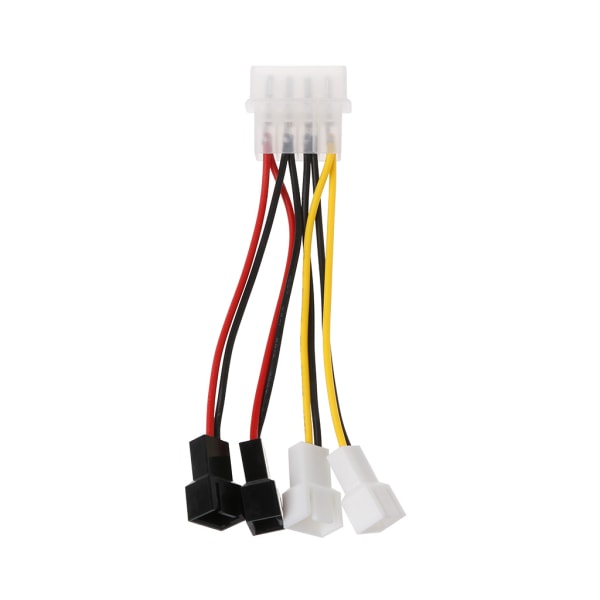 IDE Molex 4-Pin till 4X 3-Pin TX3 för Chassikylfläkt Strömadapter Konverteringskabel