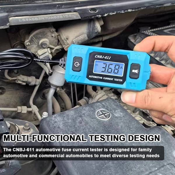 0,01A~19,99A Strømtester med LCD-display Testværktøj Diagnostisk værktøj