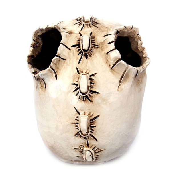 Skull for Head Ornament Skeleton Pen Holdare Desktop Pencil Organizer Makeup Stor