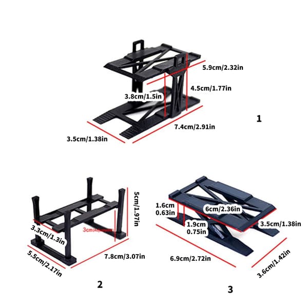 1/64 Skala Bil Legetøj Organizer Stand Display Rack Samlesæt til Modelkøretøj 3