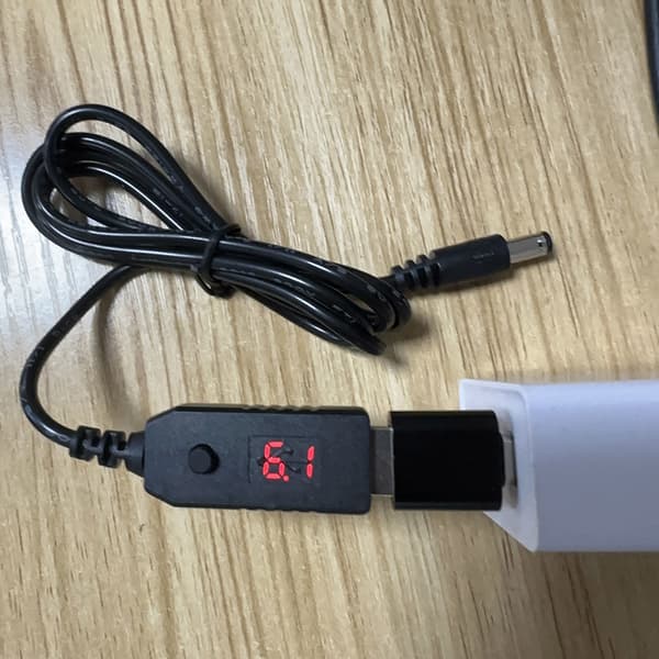 QC3.0 USB/Type C PD til 5V-12V justerbar trinn opp-kabel strømkabel 1m