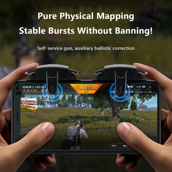 Mapping Turbo Fire-Aim Button Fysiskt känsliga skjututlösare spelkonsol för PUBG AK05 Mobile Controller Game Assist