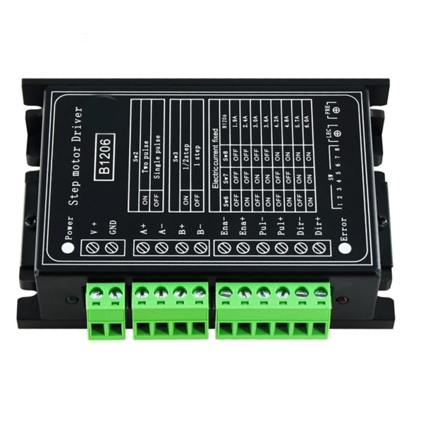 B1206 Stepper / Halvstegsdrivare 2-fas Steppermotordrivare Matningsspänning 120V Arbetsström 6A Enkel/Dubbel Puls