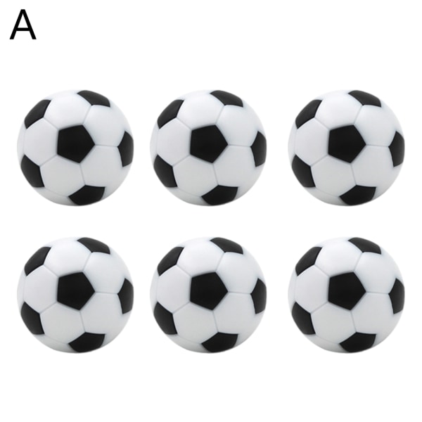 6st 32mm Bordsfotboll Fotboll fotboll Fotbollsmaskin Tillbehör Ersättningar Mini svart och vit boll Barn inomhus A