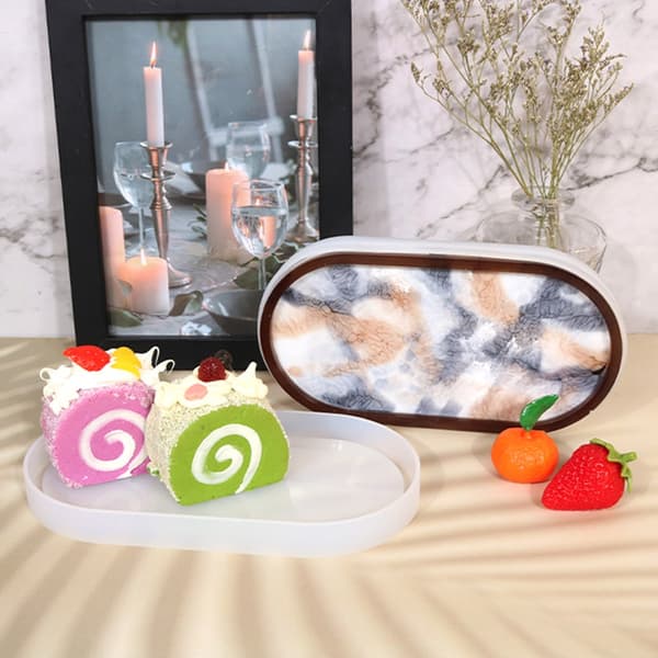 Coaster Resin Molds Silikonebakkeform Oval Epoxy Støbeform til gør-det-selv-håndværk
