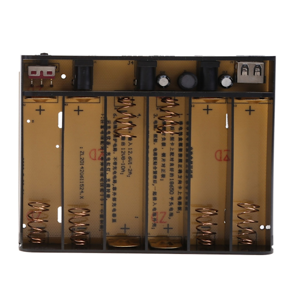 USB 5V 2A för DC 12V 10A Utgång 6x 18650 Batterier DIY Power Bank Box Laddare för WiFi Router LED-ljus Säkerhetskamera