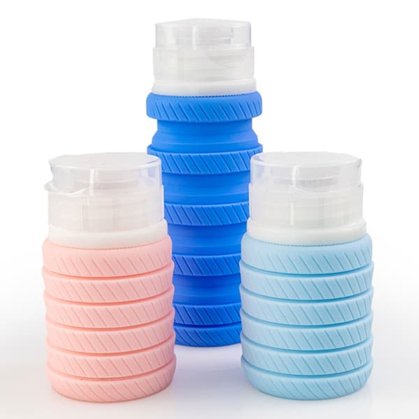 Läcksäker Silikon Klämflaska Flytande Schampo Balsam Multipurpose Light blue