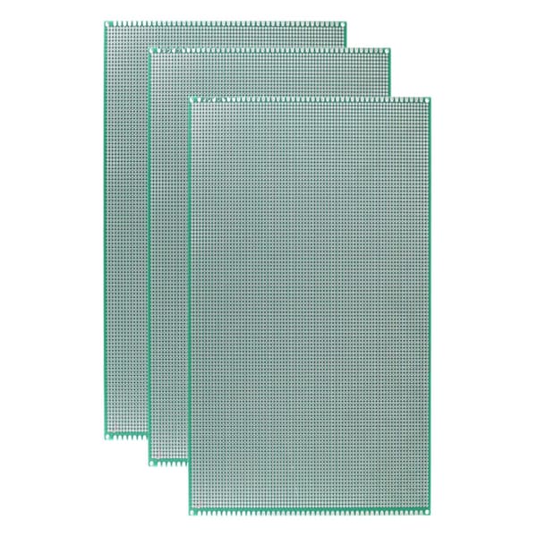 3 stk. Store 20x30 cm dobbeltsidige protoboards PCB-kretskort for elektronikk