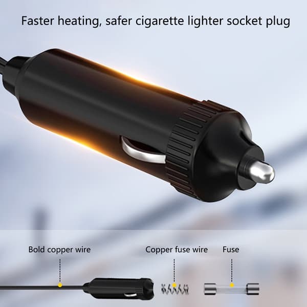 Bærbar ABS Bilvarmer Rask Temperaturstigning Vindusdefogger Funksjon Black 24V