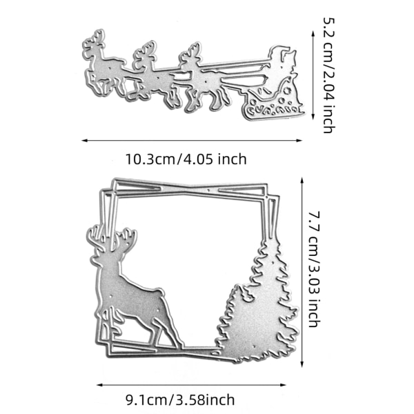 Jul Hjortar Metallskärning Dies Scrapbooking Stencil Die Cuts Kort Prägling DIY Fotoalbum Mall Form 3514