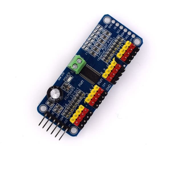 2 stk. PCA9685 16-kanals 12-bits PWM servomotor driver grensesnittmodul