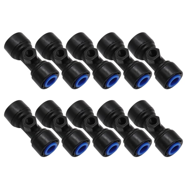 Dimmunstycks T-kopplingar för 0,65 cm 1/4 tums Slip Lock Dimmunstycken Gängade Dimmunstycks T-kopplingar för Utomhuskylsystem