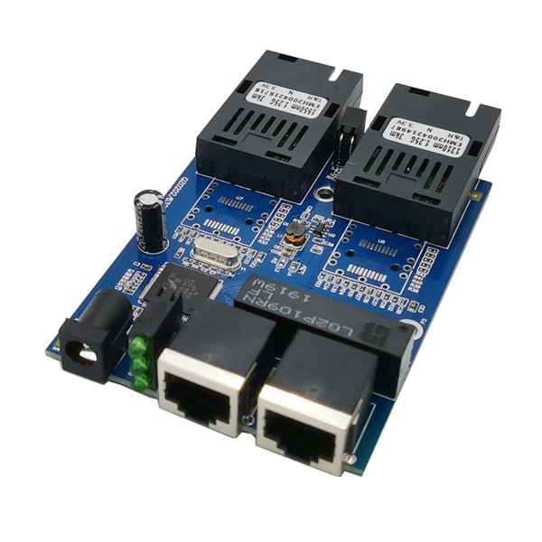 10/100/1000M Gigabit Ethernet Switch Ethernet Fiber Optisk Media Converter Single Mode 2 RJ45 UTP och 2 SC Fiber Port