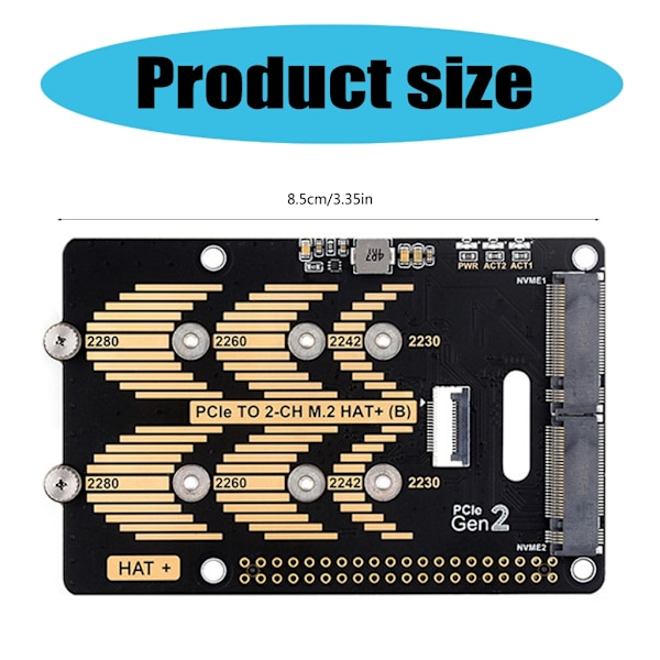PCIe til 2-kanals M.2-adapter til 5 højhastigheds databehandling