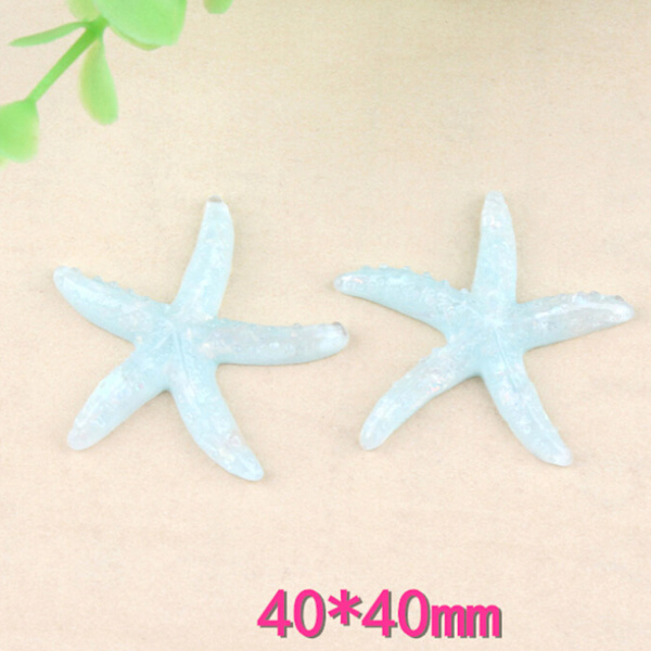 10st 40mm Ocean Söt Realistisk Resin Sjöstjärna Charms DIY Scrapbooking Telefon Case